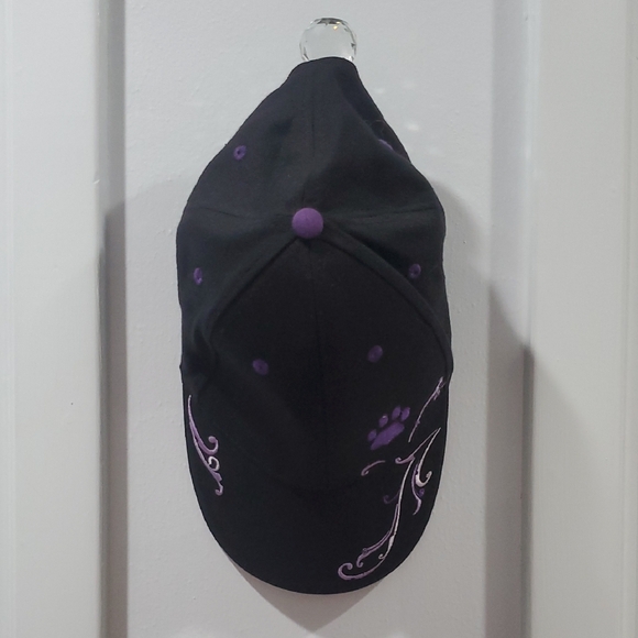 Animal Rescue Site Accessories - Black and Purple Dog Paw Baseball Hat